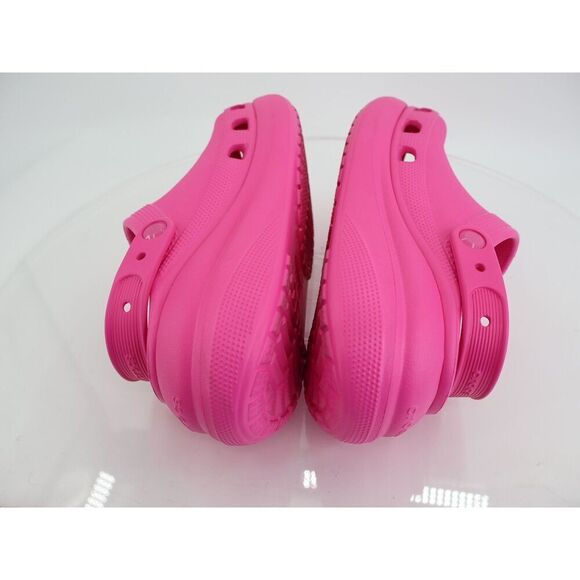 Crocs Crush Clog Size 8 Pink Rubber Slip On Platform Chunky Shoes - Picture 7 of 11